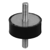 MAE-MGP-MGP-AG-RF - Rubber-Metal Buffers MGP with Threaded Studs, Natural rubber / Stainless