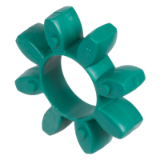 MAE-ZKR-STRD-64D-GRUEN - Zahnkränze für elastische Kupplungen, Standard, 64° Shore D, Material Polyurethan, grün