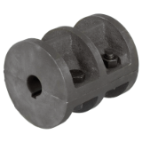 A-DIN 115-GG25 - Clamp Couplings (Box couplings) DIN 115 Made from Cast Iron GG25, Version A, with Keyway