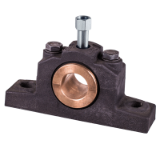 MAE-DL-DIN 505-L-GG-RG - Cap Bearings DIN 505 Version L, Material grey cast iron with red brass bush