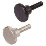 DIN464-H-RAENDELSCHR - Knurled Thumb Screws DIN 464, Steel black oxide finish and Stainless Steel