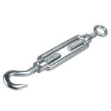 DIN1480-SP-SCHLOSS-HASKEN/OESE-VZ - Turnbuckles DIN 1480, Zinc-Plated, with Hook and Eye