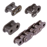 Pojedyncze łańcuchy rolkowe podobne do DIN ISO 606 (ex DIN 8187), z prostymi płytkami.