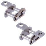 DIN ISO 606-E-RK-FVG-K1-WL-RF - Connecting Links K1 with Spring Clip, with Slim, Bent Attachments Similar to DIN ISO 606, Stainless